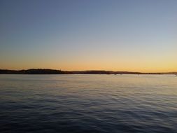 sunset over the coast in Oslo