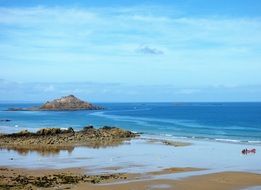 Landscape of the beach in plÃ©neuf-val-andrÃ©