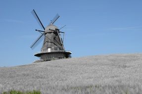 landscape of scenic windmill in Denmark