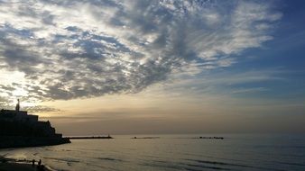 sunset over a quiet beach