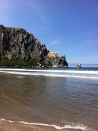 Morrow Bay Beach with the rocks