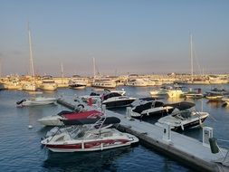 yachts in the harbor on the tourist coast