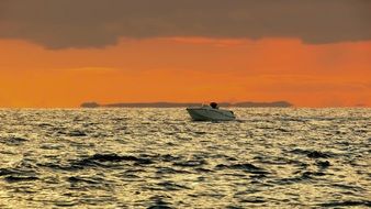 boat in the sea Cyprus