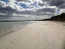 Beautiful landscape of Alcudia Beach in Mallorca