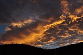 Sulight of sunset in the clouds