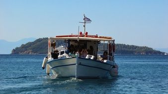 touristic boat in Greece in summer