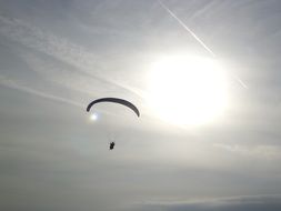 Paragliding in the sunset