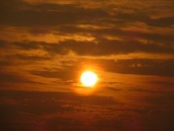 yellow sunset over mississauga