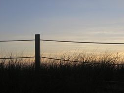 Silhouette Of Rope Fence