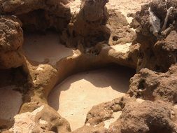Picture of stones on a sand