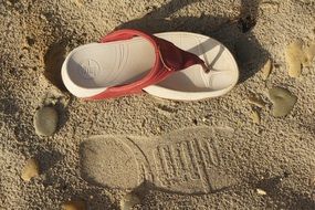 footprint in the sand from Fit-Flop
