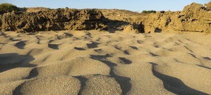 sand waves on the island of Sardinia