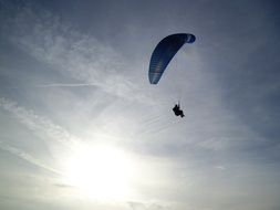 Paragliding in the summer sun