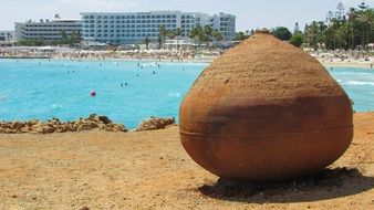 pottery on the beach