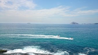 scooters in the ocean