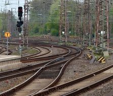 railway station with tracks