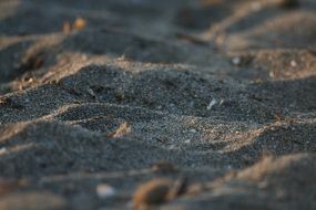 Macro photo of sand dunes under the light