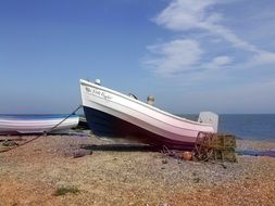 pleasure boat on the beach