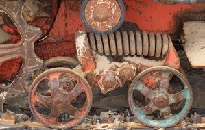 old excavator on the Jurmalciems beach