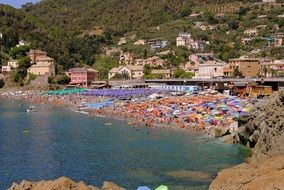 beach umbrellas on the Italian coast