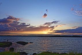 Sunset on a evening sky