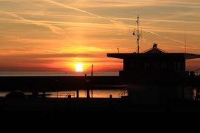 sunset over the coast in harlingen