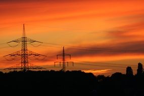 landscape of Afterglow on a sky
