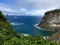 Landscape with the Cliffs of Oregon and water