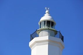 white lighthouse closeup in pohang city