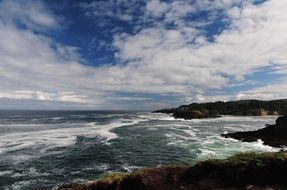panoramic view of the scenic coastline in Oregon
