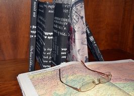map of North India and Pakistan and eyeglasses
