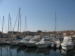 landscape of Mediterranean port in Marseille