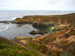 Landscape of Pacific Ocean coastline