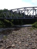 Landscape of bridge over the water stream