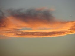 illuminated clouds at sunset