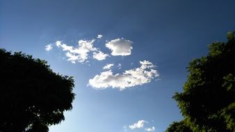 white cloud Sunset