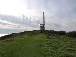 twilight over the green coast in england