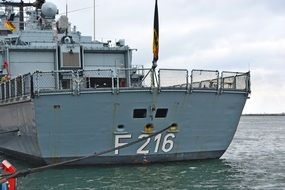 warship off the coast of the Baltic
