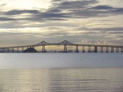 Sunset Bridge Water