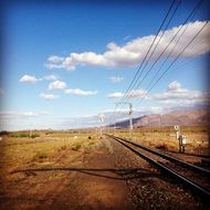 Railway in a desert