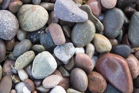 variety of beach stones