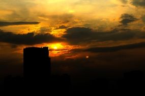 twilight during sunset