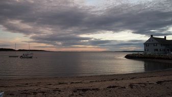 Port Hyannis at sunset
