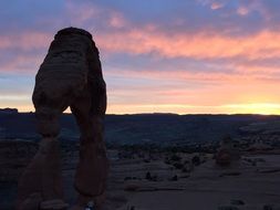 moab desert at sunset