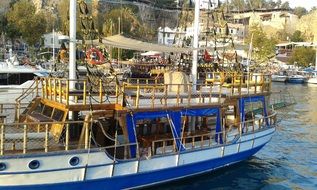 pirate ship in the bosphorus harbor