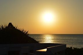 calm sunset over ocean