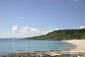 panoramic view of the sea coast in summer