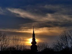 Upper Austria at the sunset