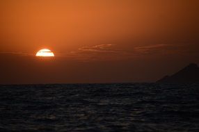 sunset over ponza