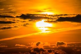 landscape of the setting sun
